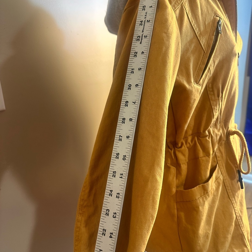 Mustard Hooded Women's Jacket - Picture 6 of 6